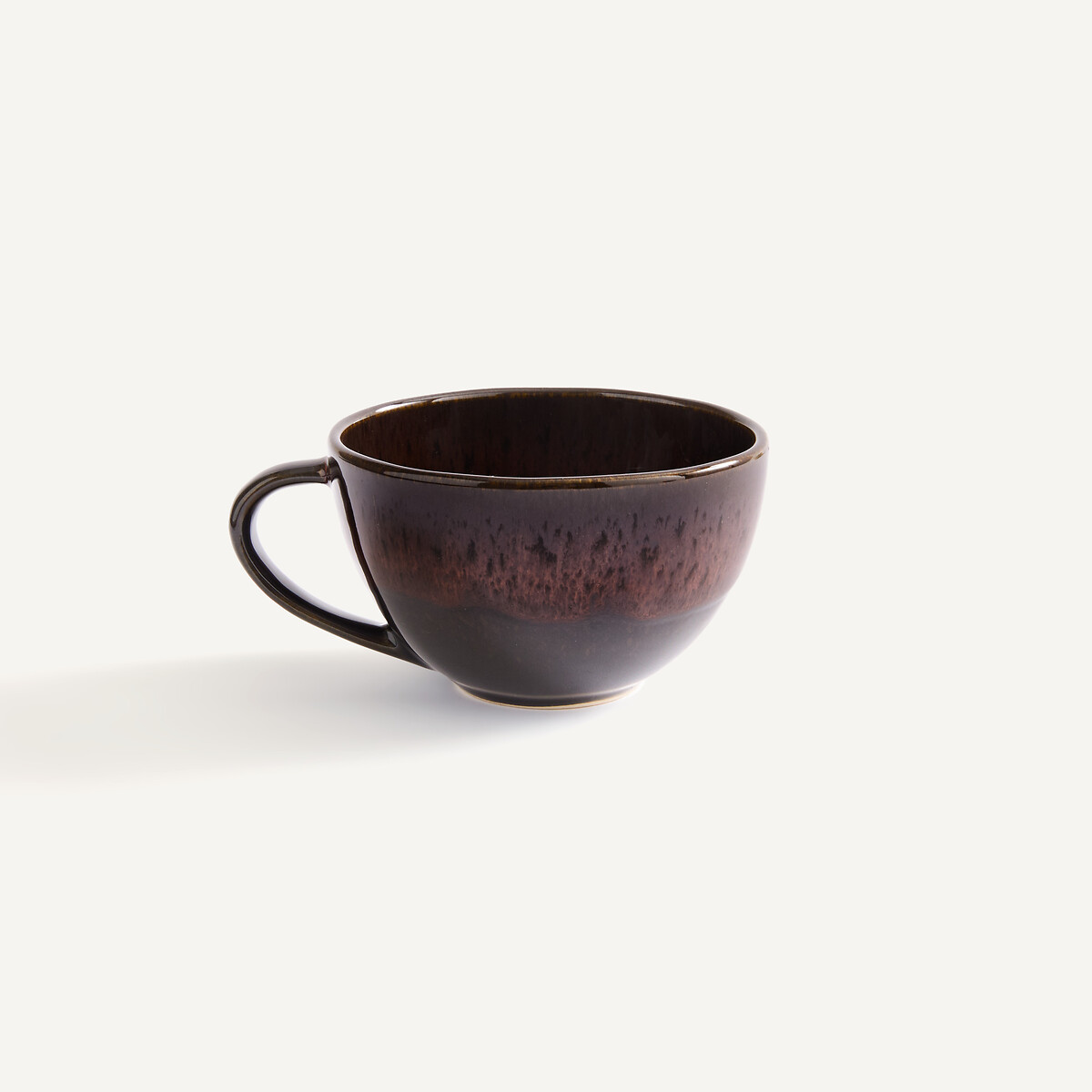 Lot de 4 tasses à thé, en grès émaillé brillant, ZOURO lie de vin, AM.PM