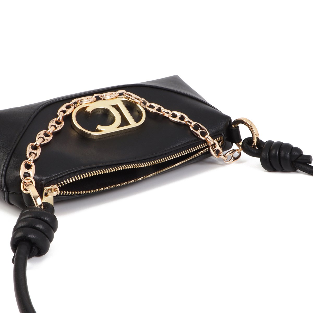 Sac à bandoulière avec chaîne noir, LOLA CASADEMUNT