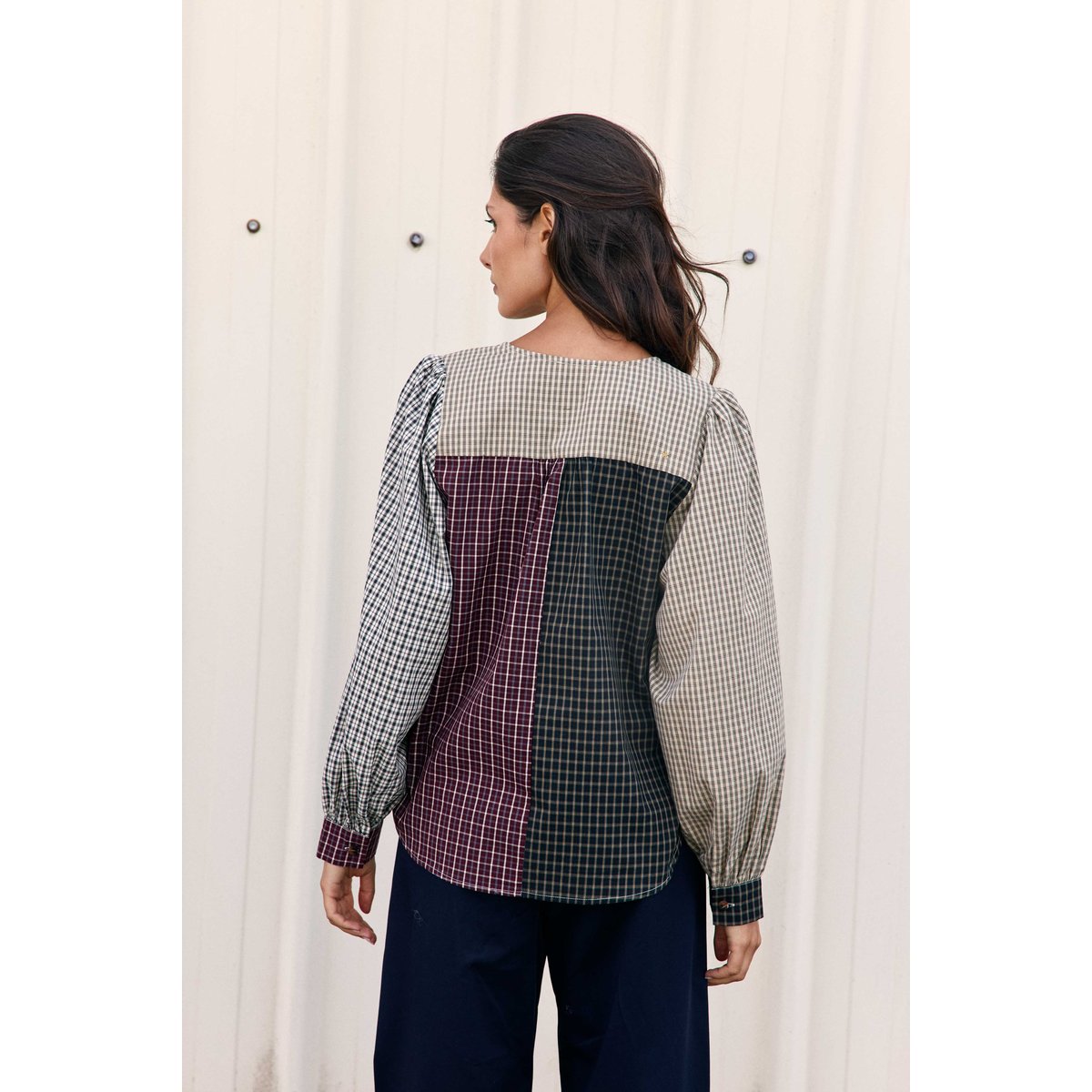 BLOUSE imprimé à carreaux BAILA 55-patch, LA PETITE ETOILE