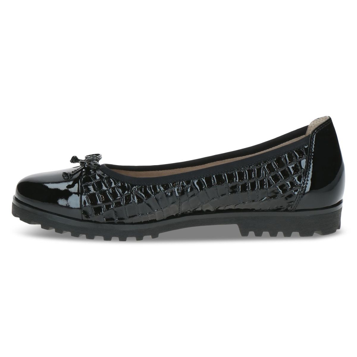 Ballerine en cuir noir, CAPRICE