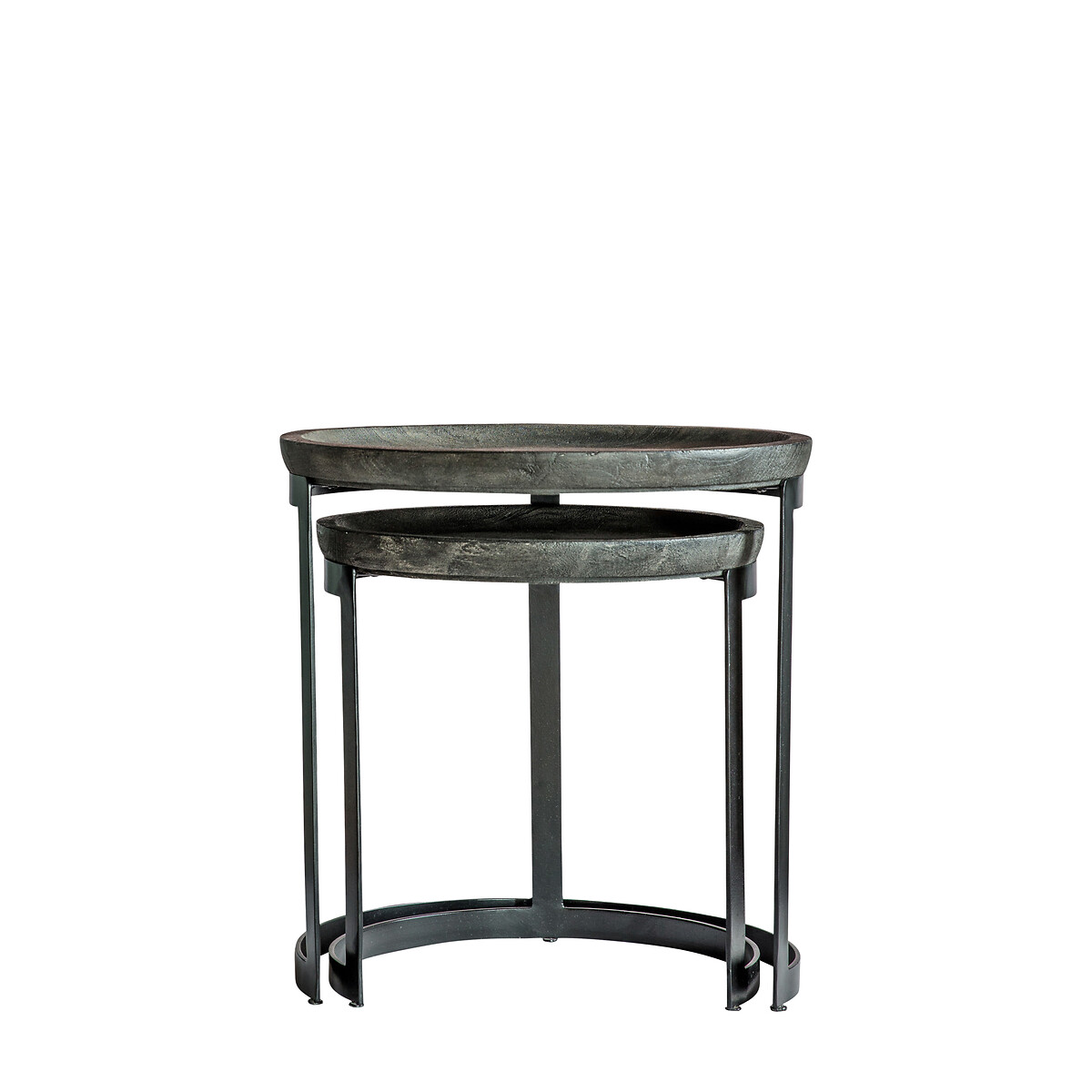 Alwar Wood Nest Side Tables (Set of 2) grey, SO'HOME