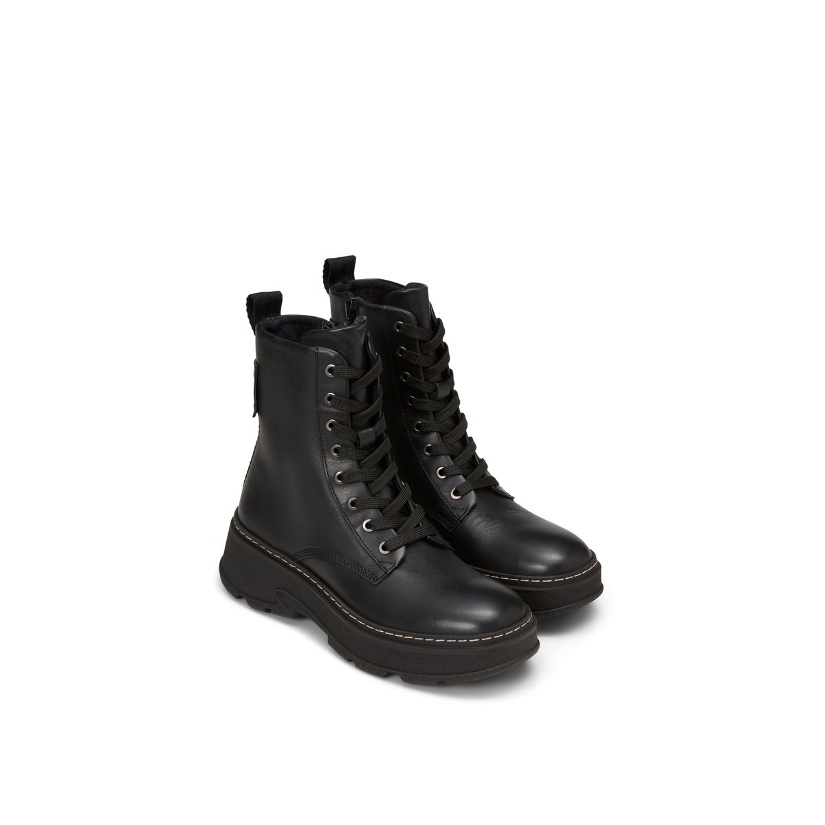 Bottes à lacets modèle Elisa avec semelle extérieure TR légère noir, MARC O'POLO