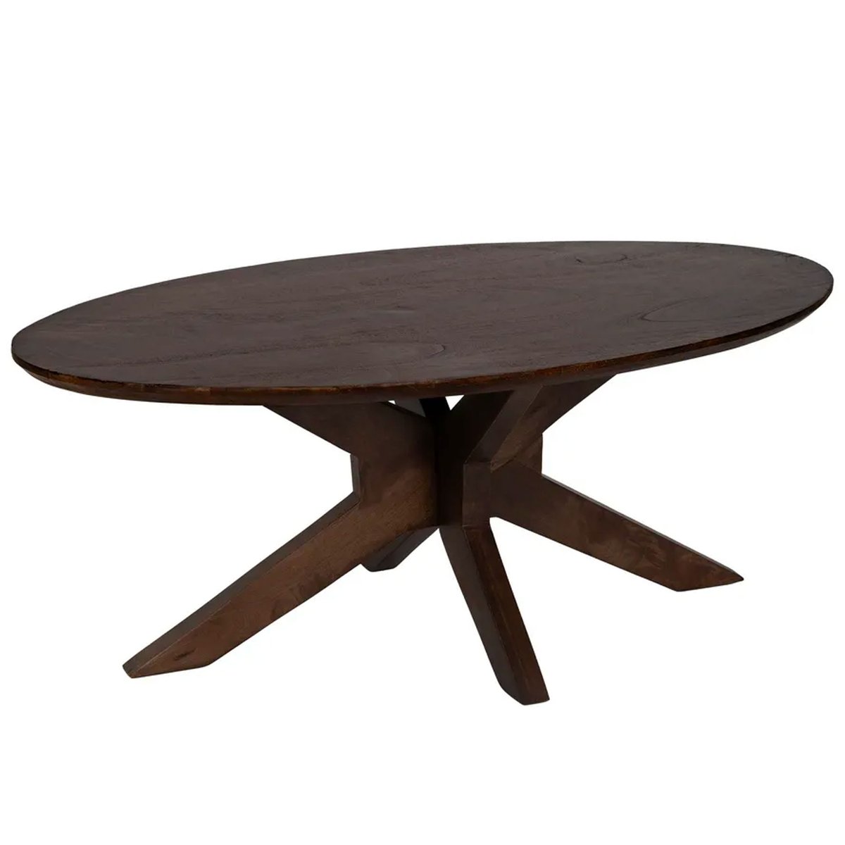 Table basse ovale en bois de manguier 110x60x43cm bois, WADIGA