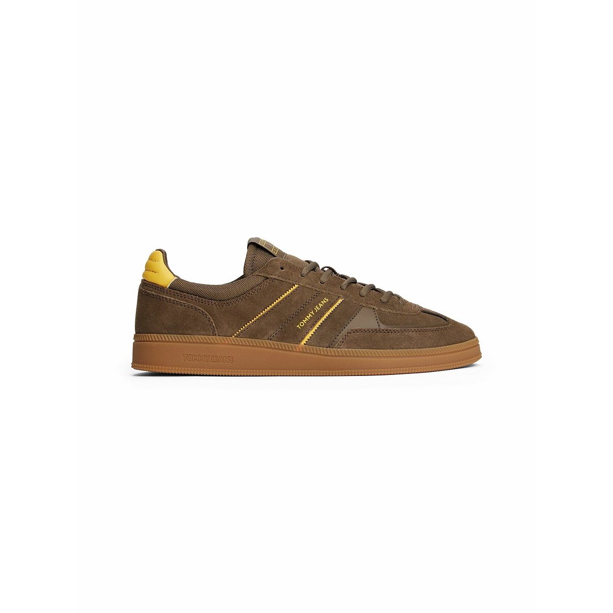 Baskets en cuir suède The Greenwich kaki, TOMMY JEANS