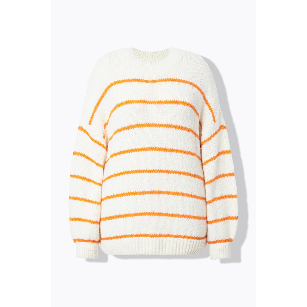 Pull oversize à rayures blanc cassé, STUDIO UNTOLD