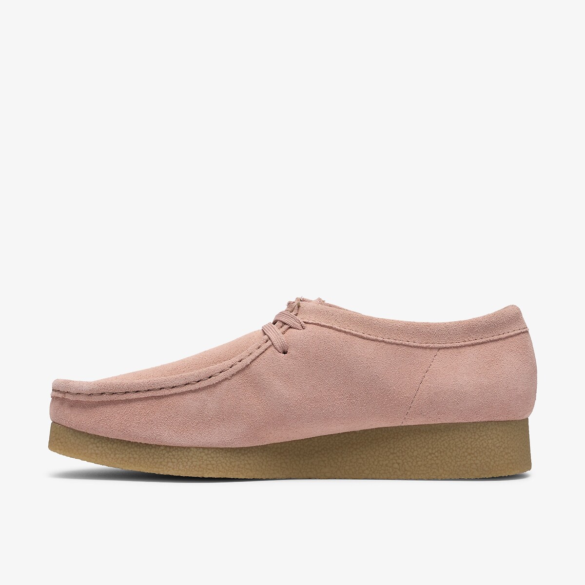 Chaussures Wallabee Evo en cuir suédé rose pale, CLARKS