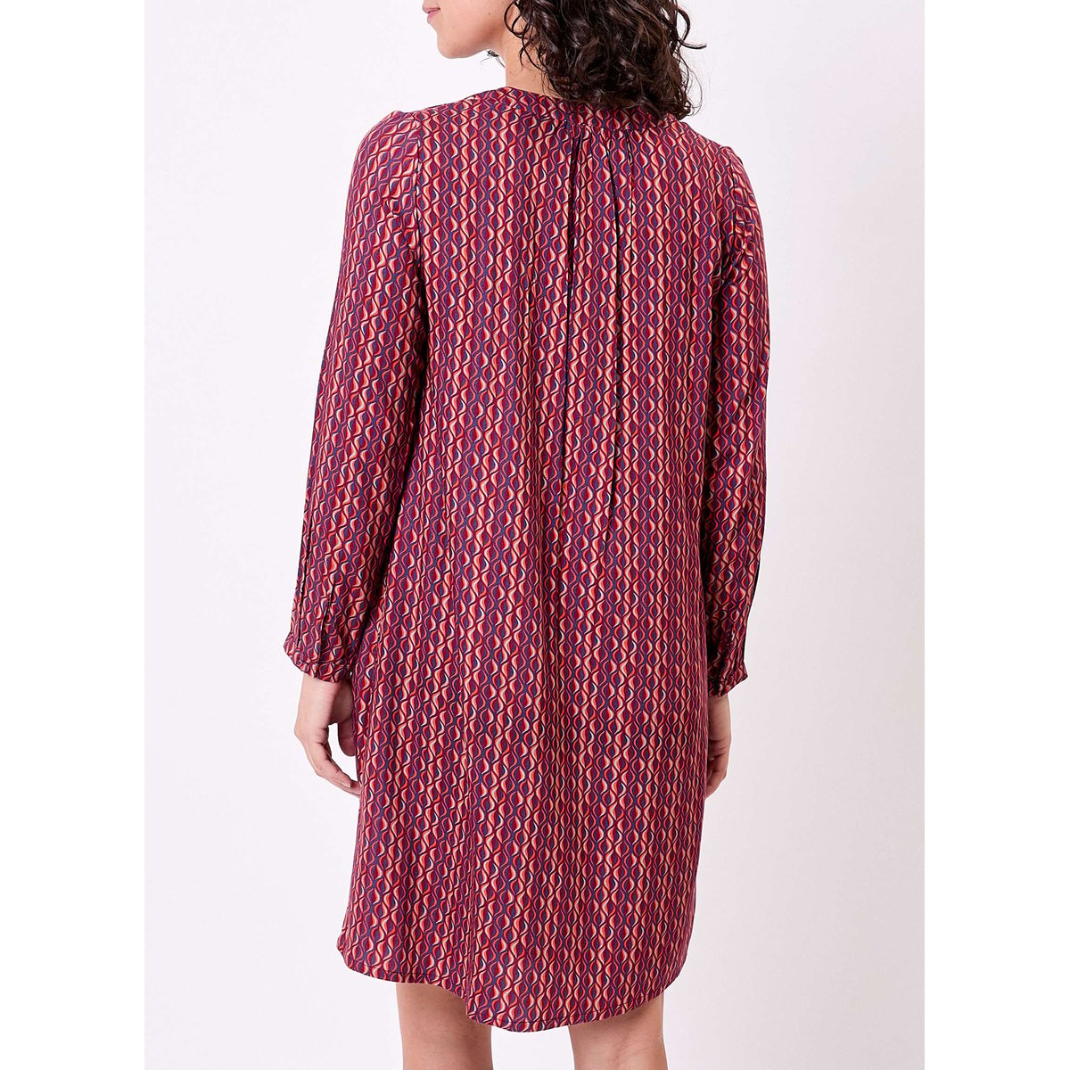 Robe fluide ample doublée GALATEE rouge bordeaux, PRINCESSE NOMADE