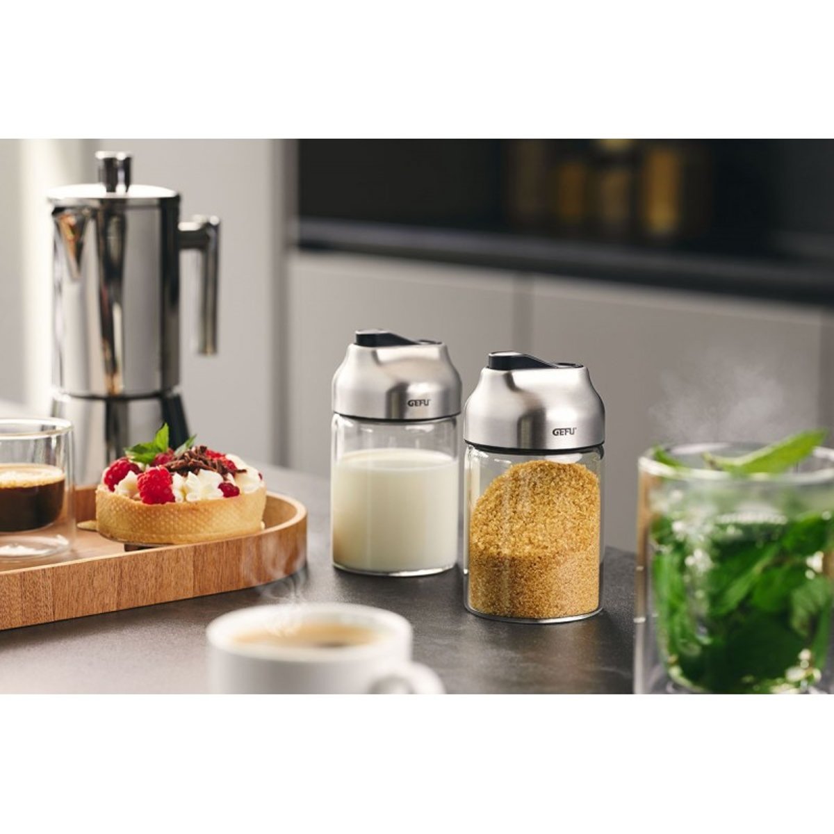 Distributeur à sucre ou à lait Kippo transparent / cristal, GEFU