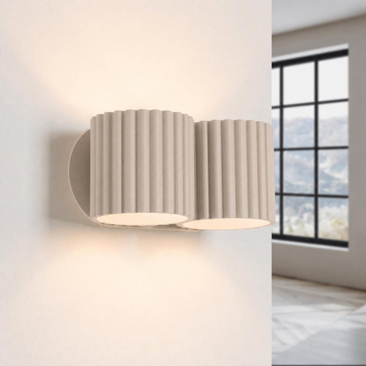 Applique murale Aluminium Taupe G9 2 Aura taupe, EDEN