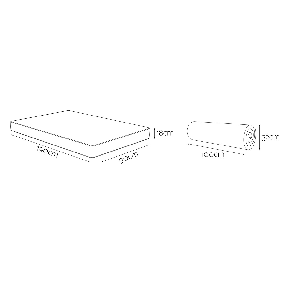 Jay-Be® Natural Fresh Bamboo e-Pocket Children's Mattress ecru/green, JAY-BE