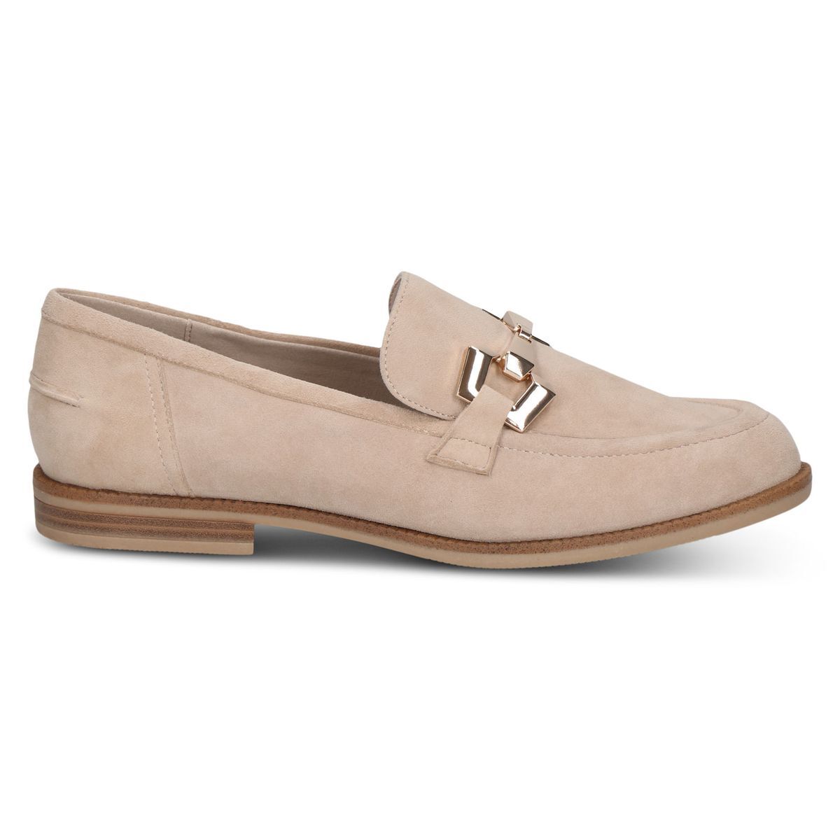 Slipper en cuir beige crème or, CAPRICE