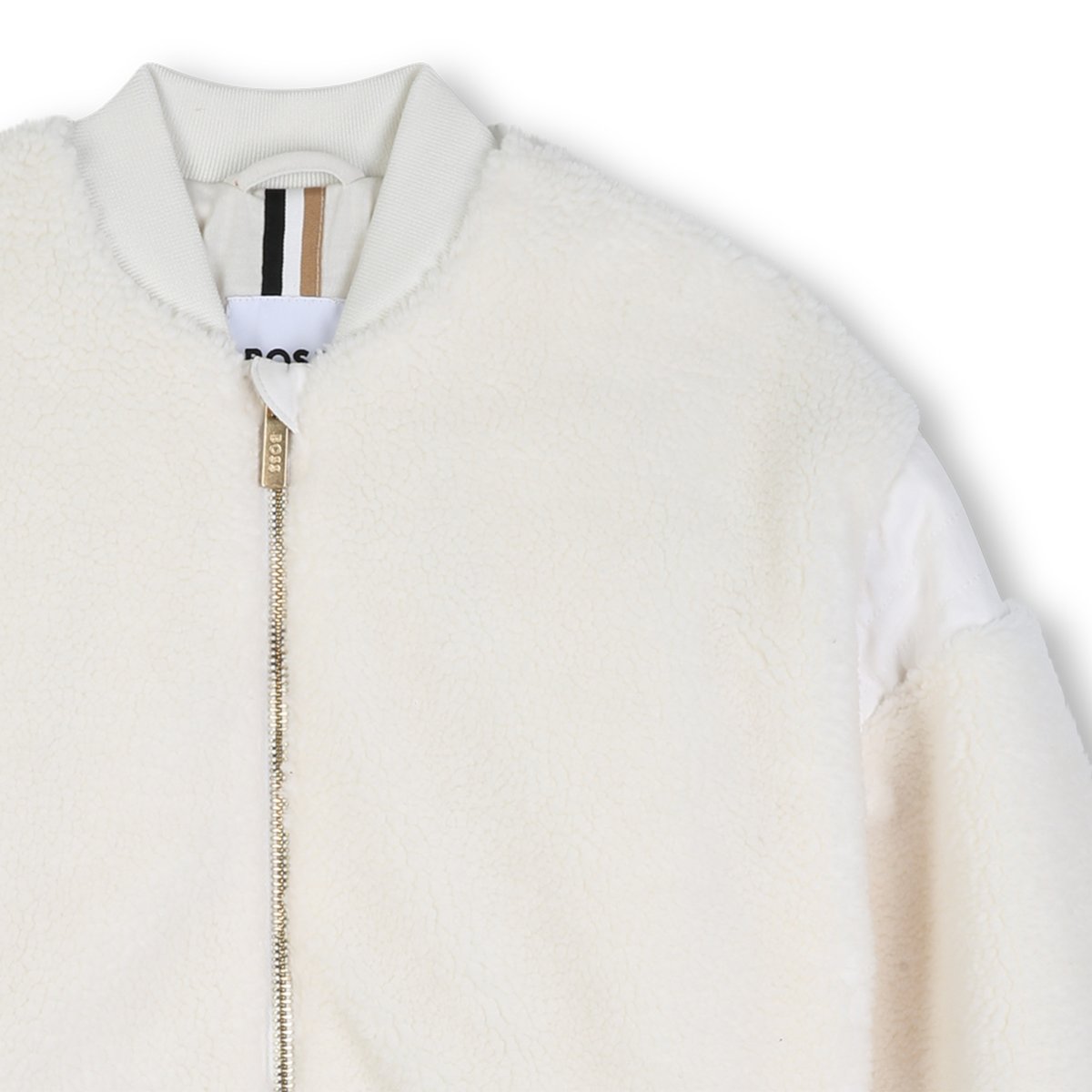 Blouson en sherpa ivory, BOSS KIDSWEAR