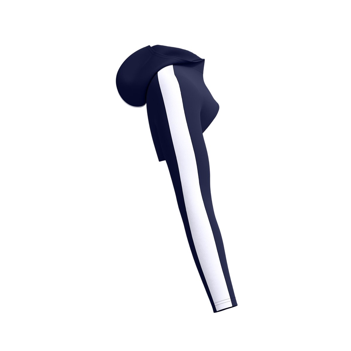 Boléro manches longues à capuche motif/style rayure contrastée bleu marine, SPEEDO