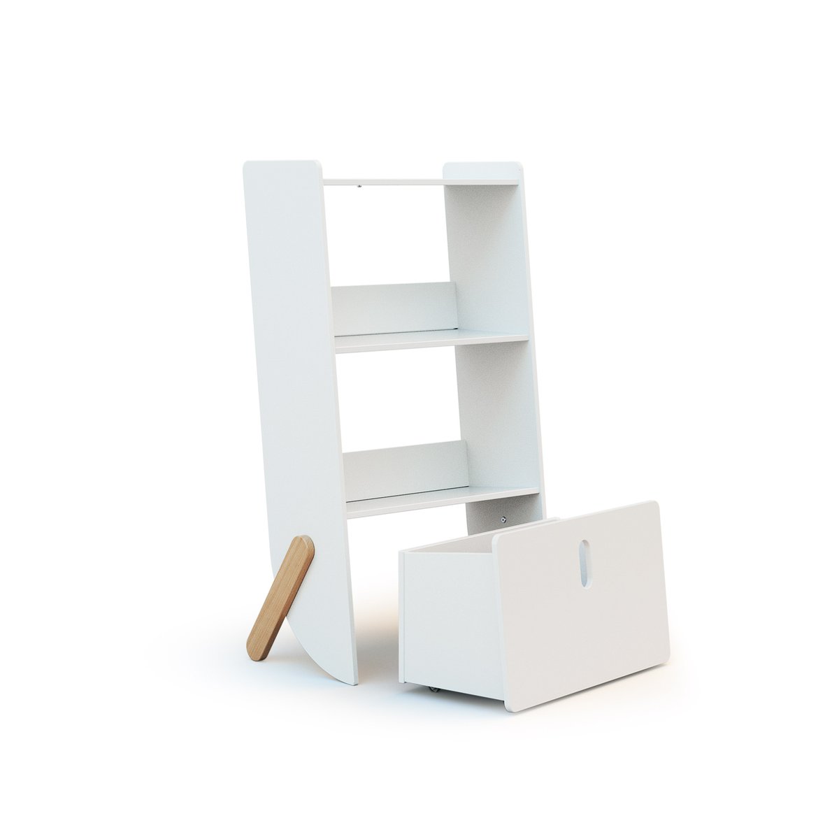 WEBABY - Étagère enfant PIRATE en bois - Blanc blanc, WEBABY