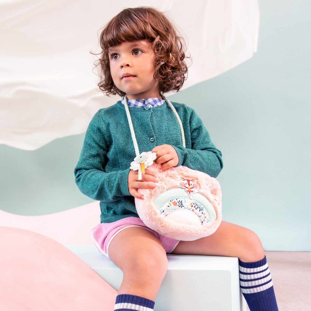 Sac à main pour enfant Stella rose, LILLIPUTIENS