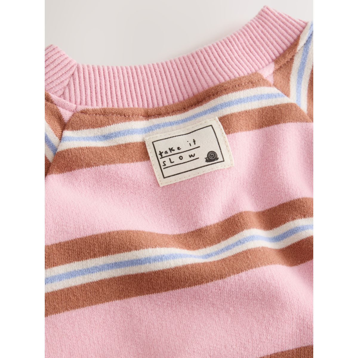 Ensemble sweat et legging rayures roses/crème, NEXT