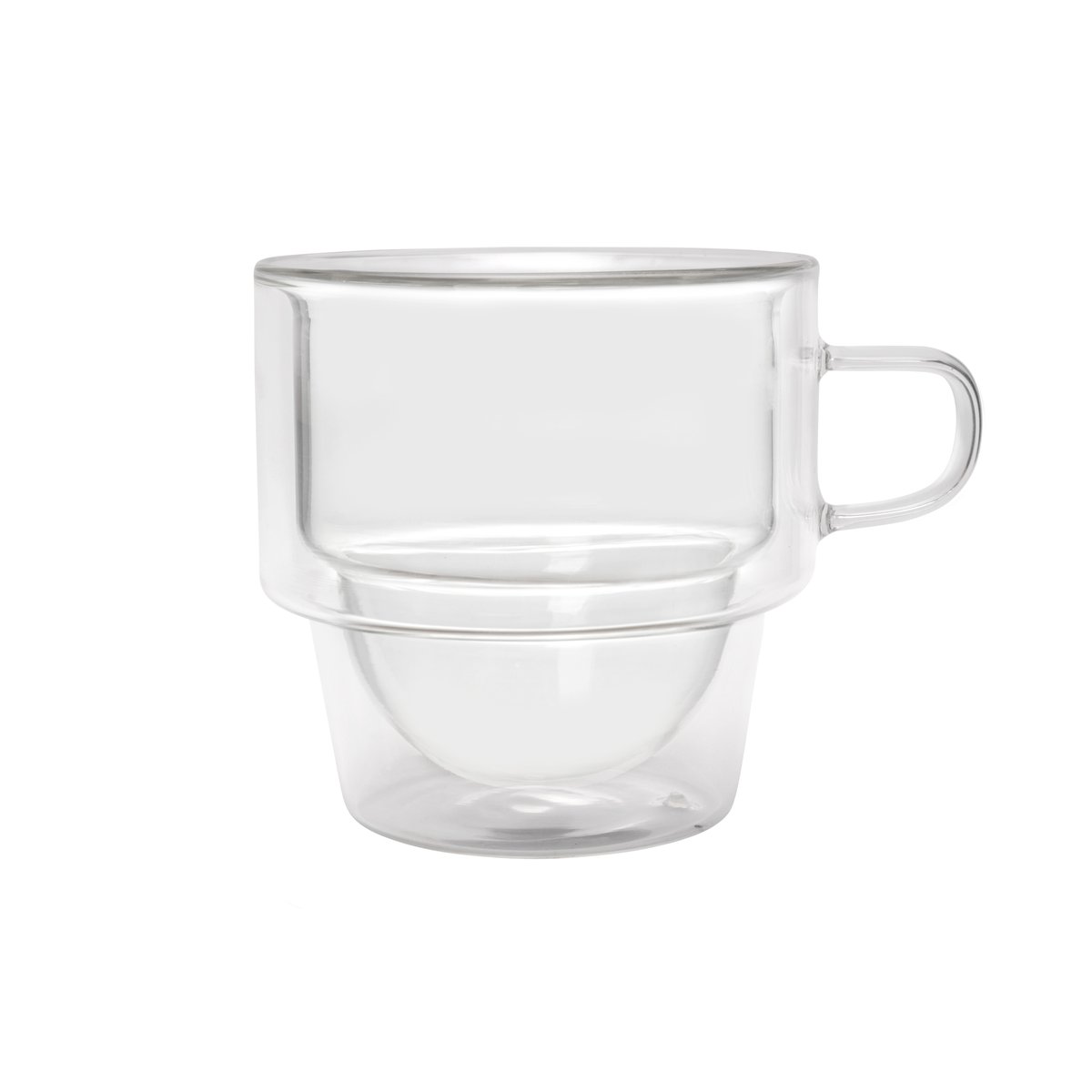 Lot de 2 tasses à café en Verre double paroi, OMAGIO transparent, COSY&TRENDY
