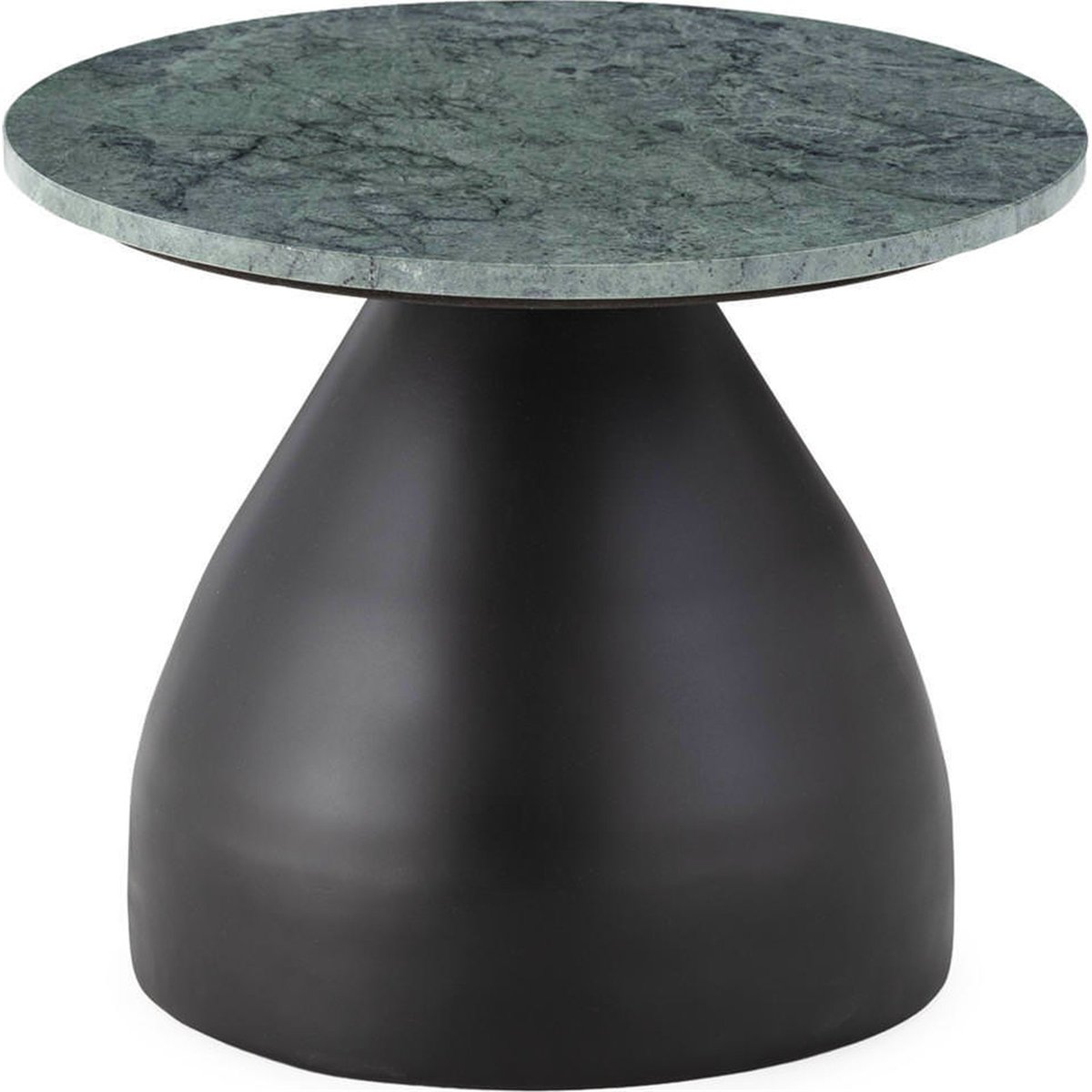 Table d'appoint en marbre et métal bronze noirâtre et vert, RECOLLECTION