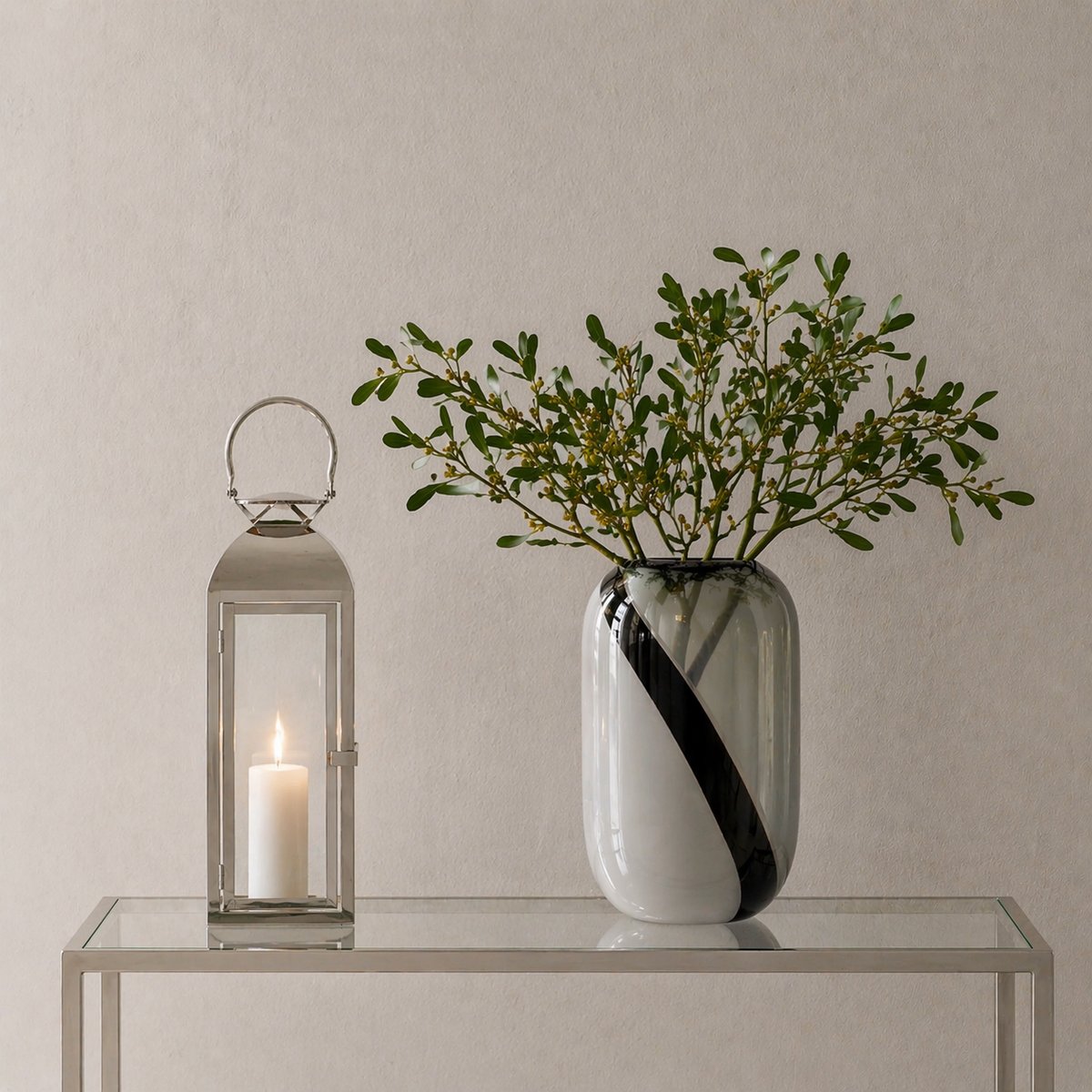 Branche de gui artificielle H68 vert, SIA DECO