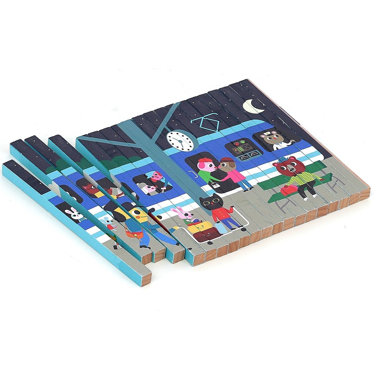 Puzzle 4D Les transports bleu, VILAC