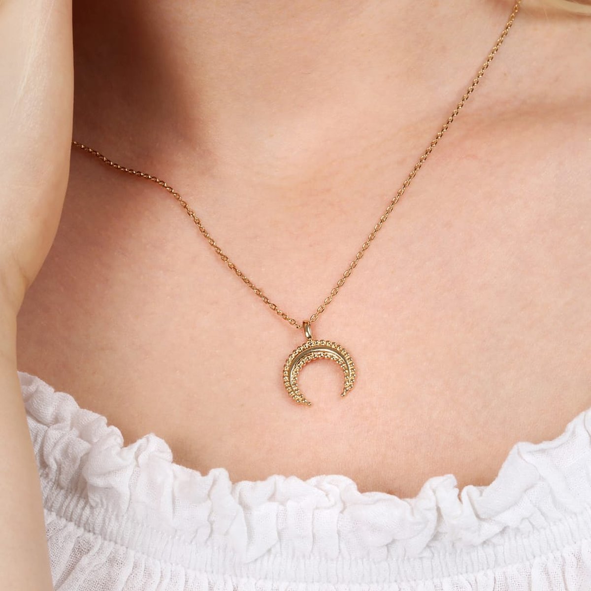 COLLIER CLEOR LUNA - 608019345 jaune, CLEOR