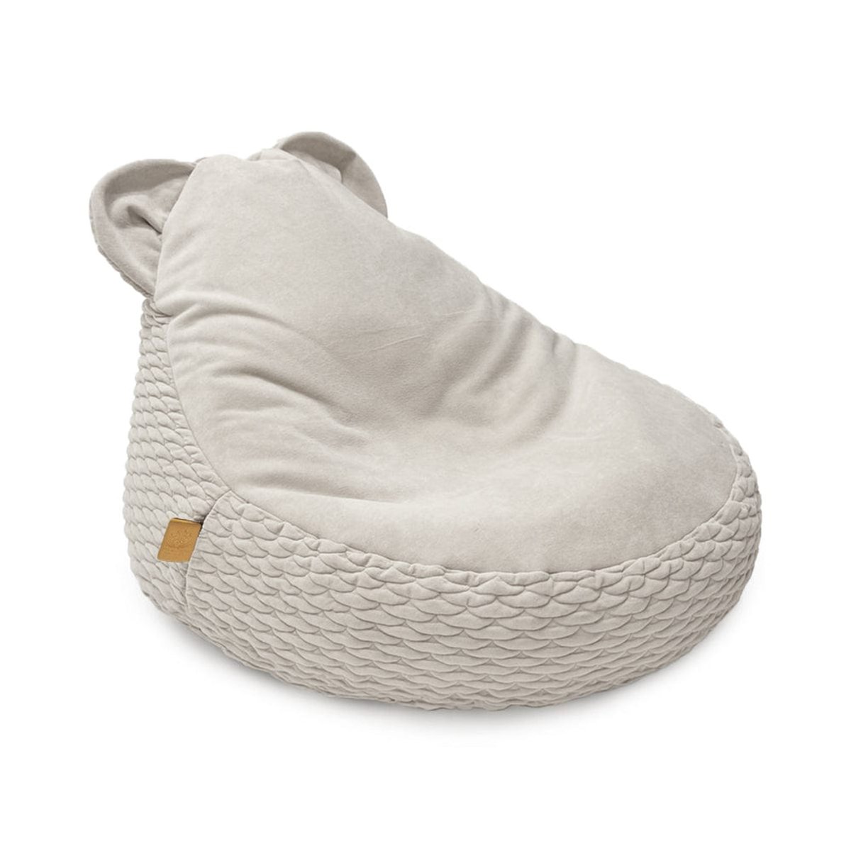 Pouf Ours en chenille texturée DUNE écru, MEOW BABY