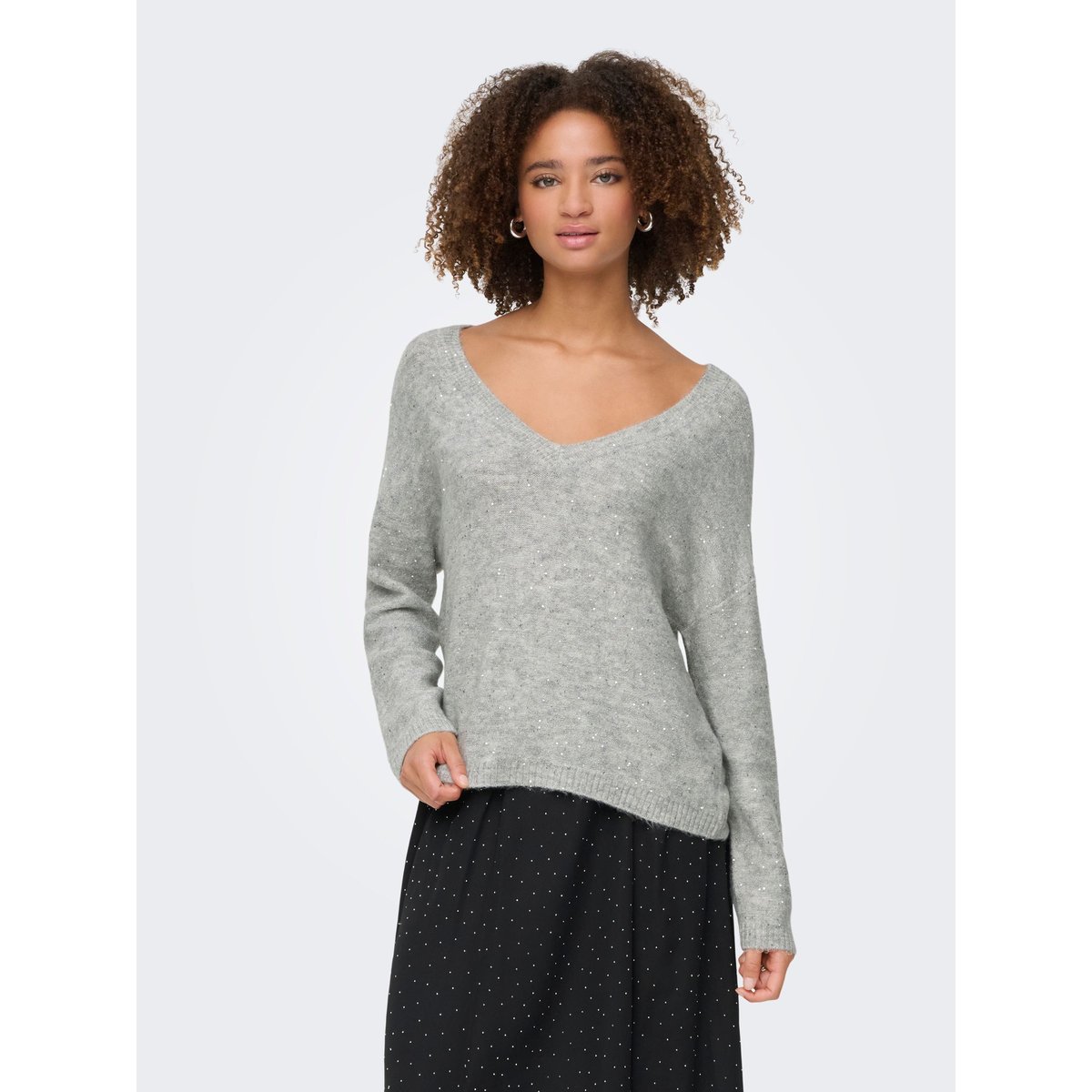 Pull En Maille grise - light grey melange, ONLY