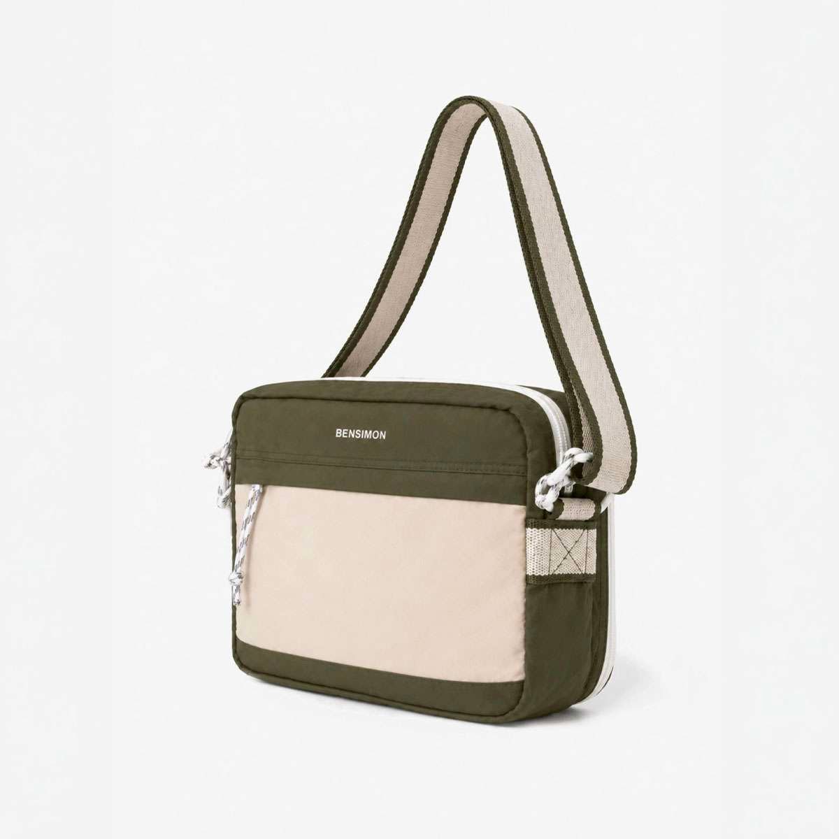 Pocket bag avec bandoulière kaki, BENSIMON