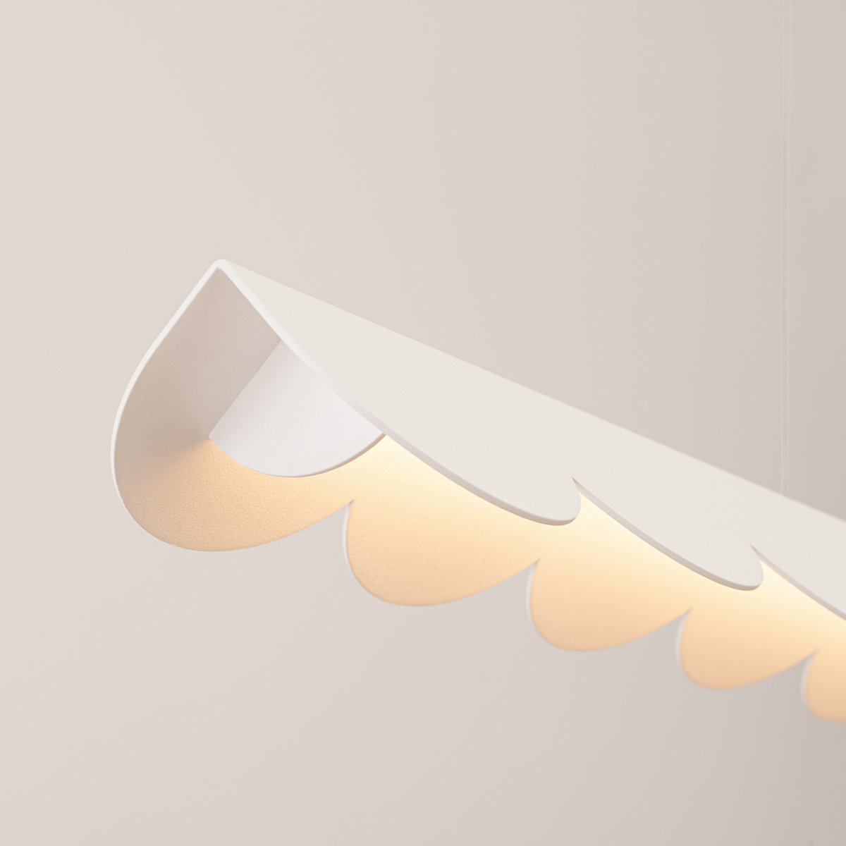 Suspension Aluminium Blanc LED 1 Biscuit blanc, EDEN
