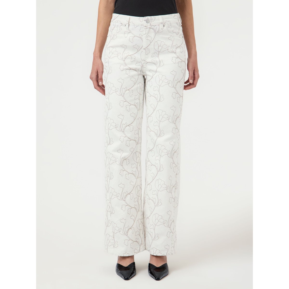 Jean Droit blanc - star white, YAS