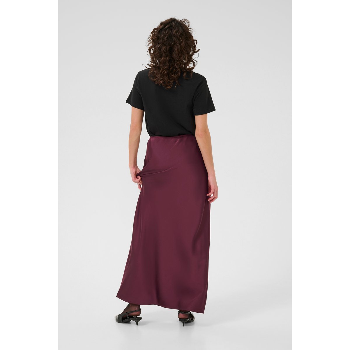 Jupe - tissage léger bordeaux windsor wine, KAFFE