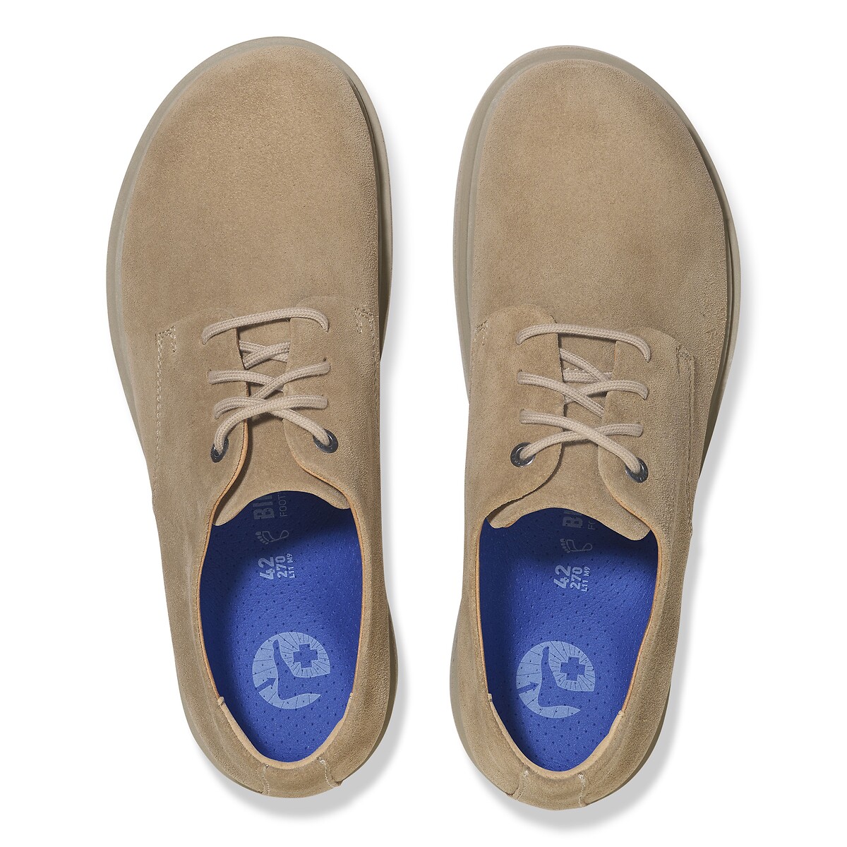 Highwood Lace Low Suede Brogues taupe, BIRKENSTOCK