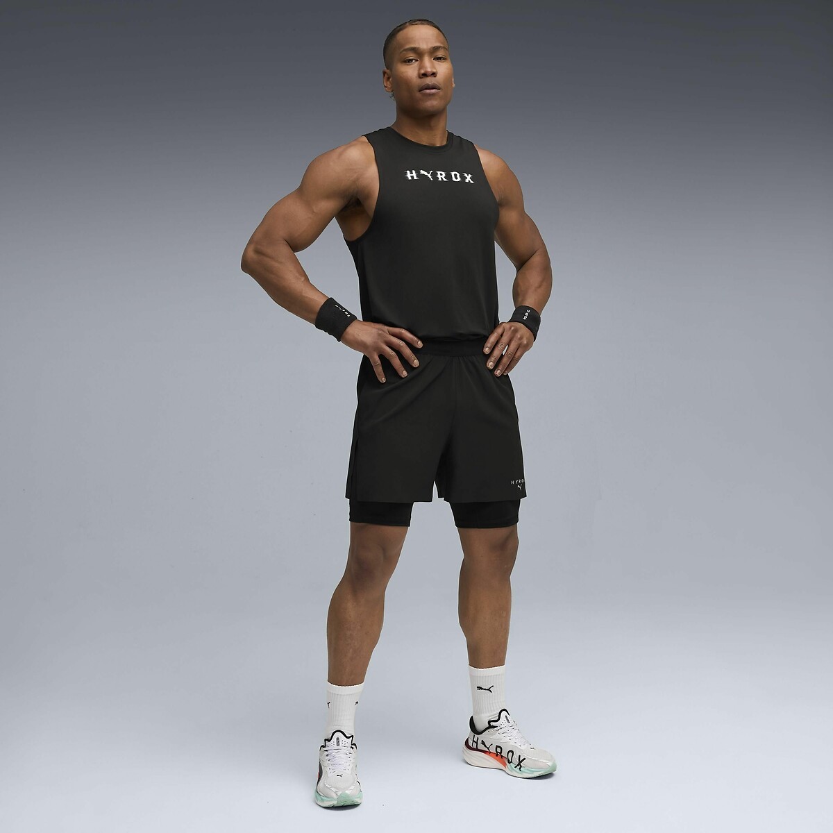 Short 2 en 1 Hyrox noir, PUMA