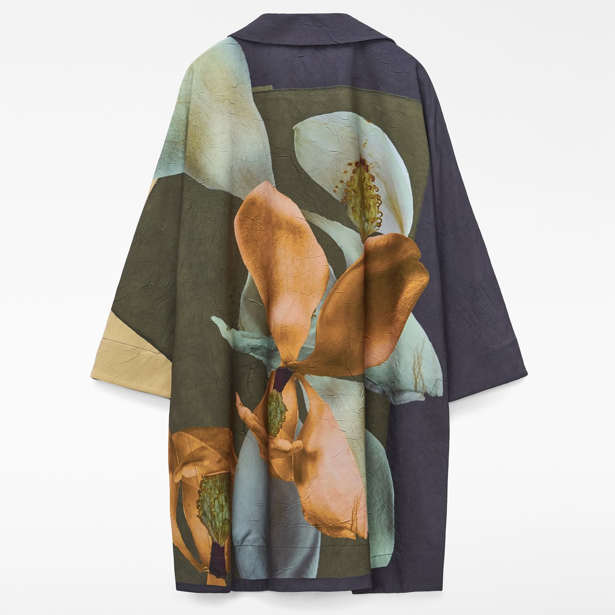 Chemise oversize et col italien imprimé fleurs, ADOLFO DOMINGUEZ