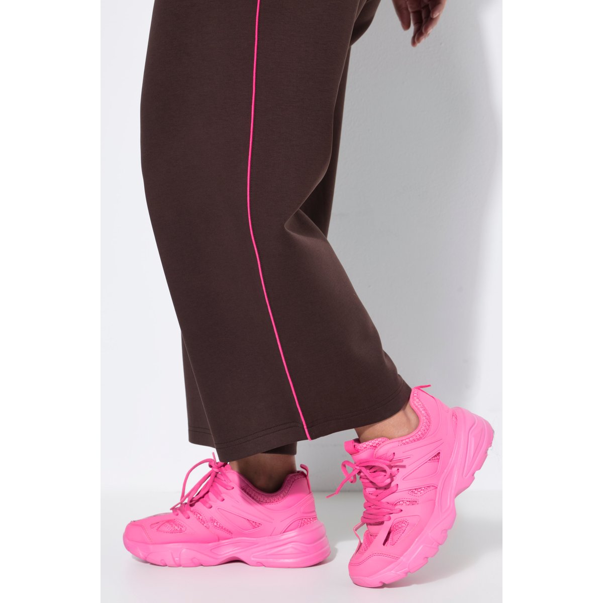 Pantalon de jogging, coupe évasée acajou, ULLA POPKEN