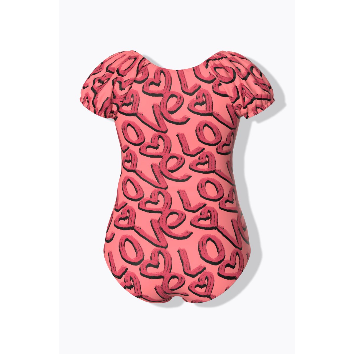 Maillot de bain imprimé Love corail, ULLA POPKEN