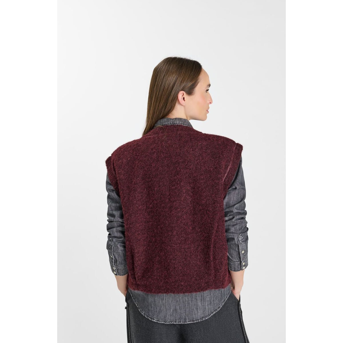 Veste sans manches BADIS burgundy, LE TEMPS DES CERISES