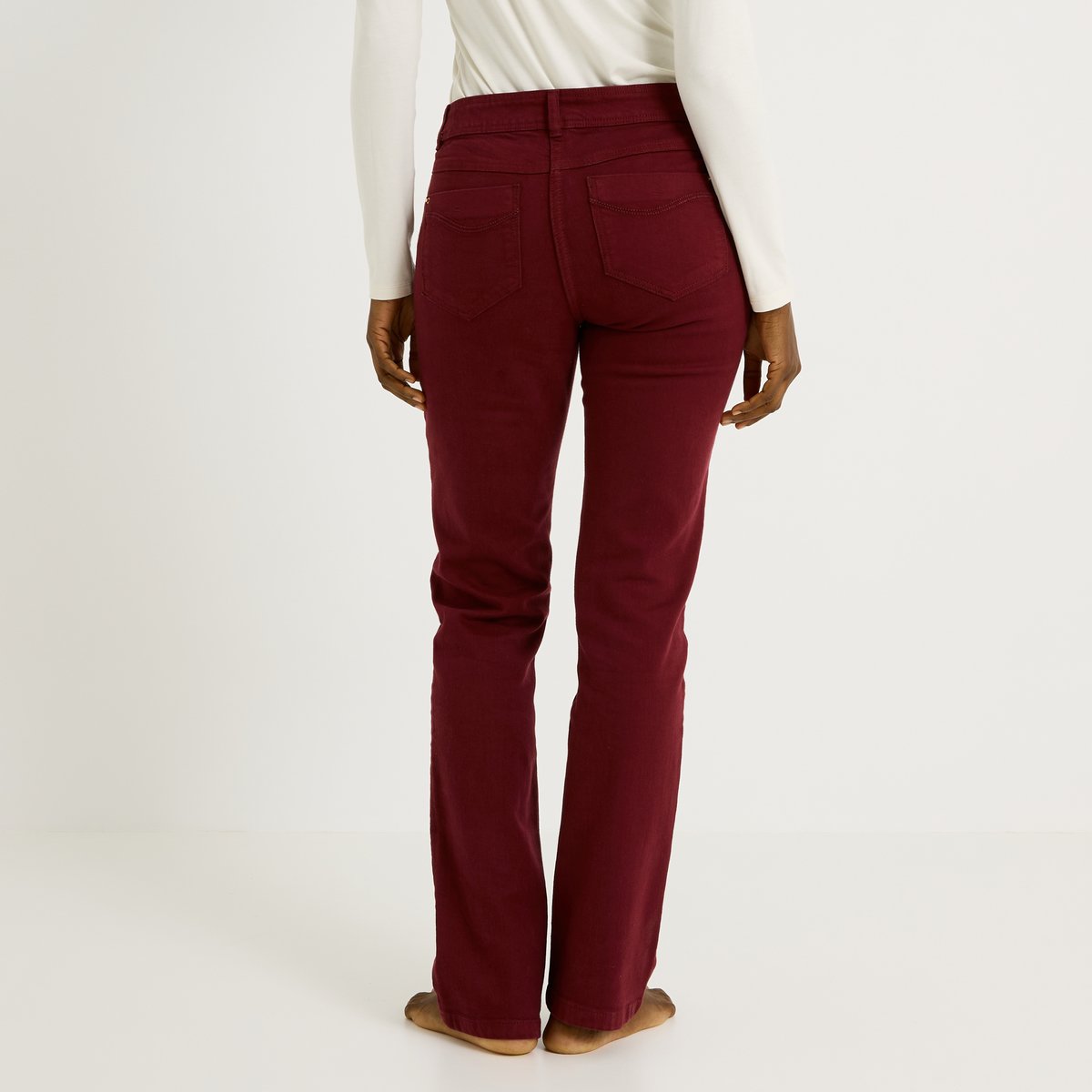 Jean droit NEWYORK D01 orange bordeaux, GRAIN DE MALICE