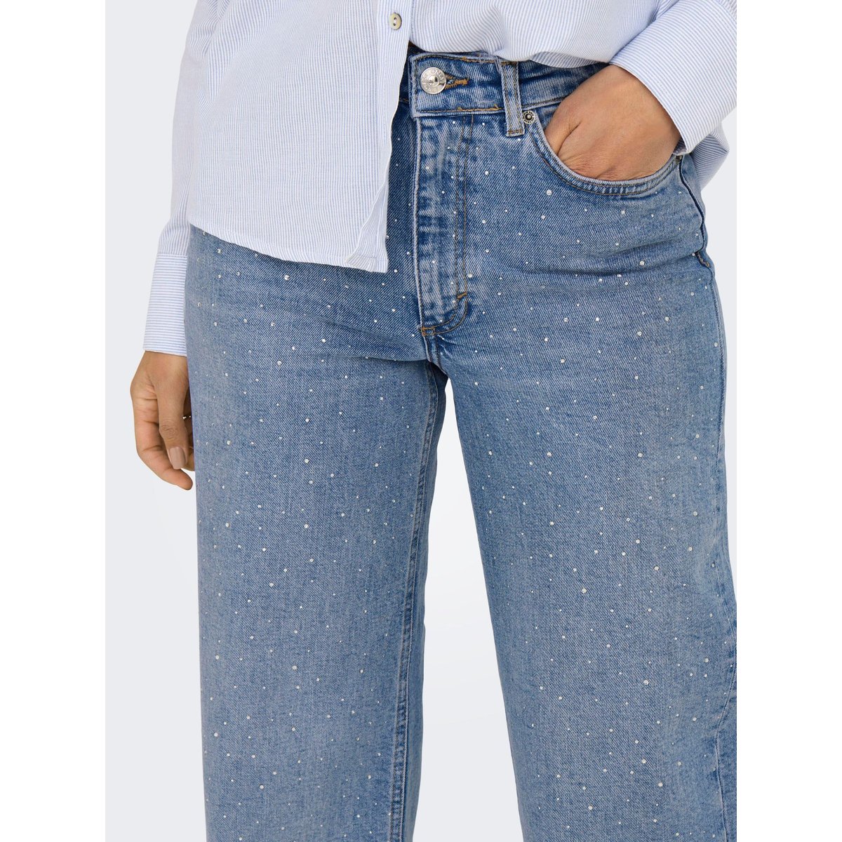 Jean À Jambe Large medium blue denim, ONLY