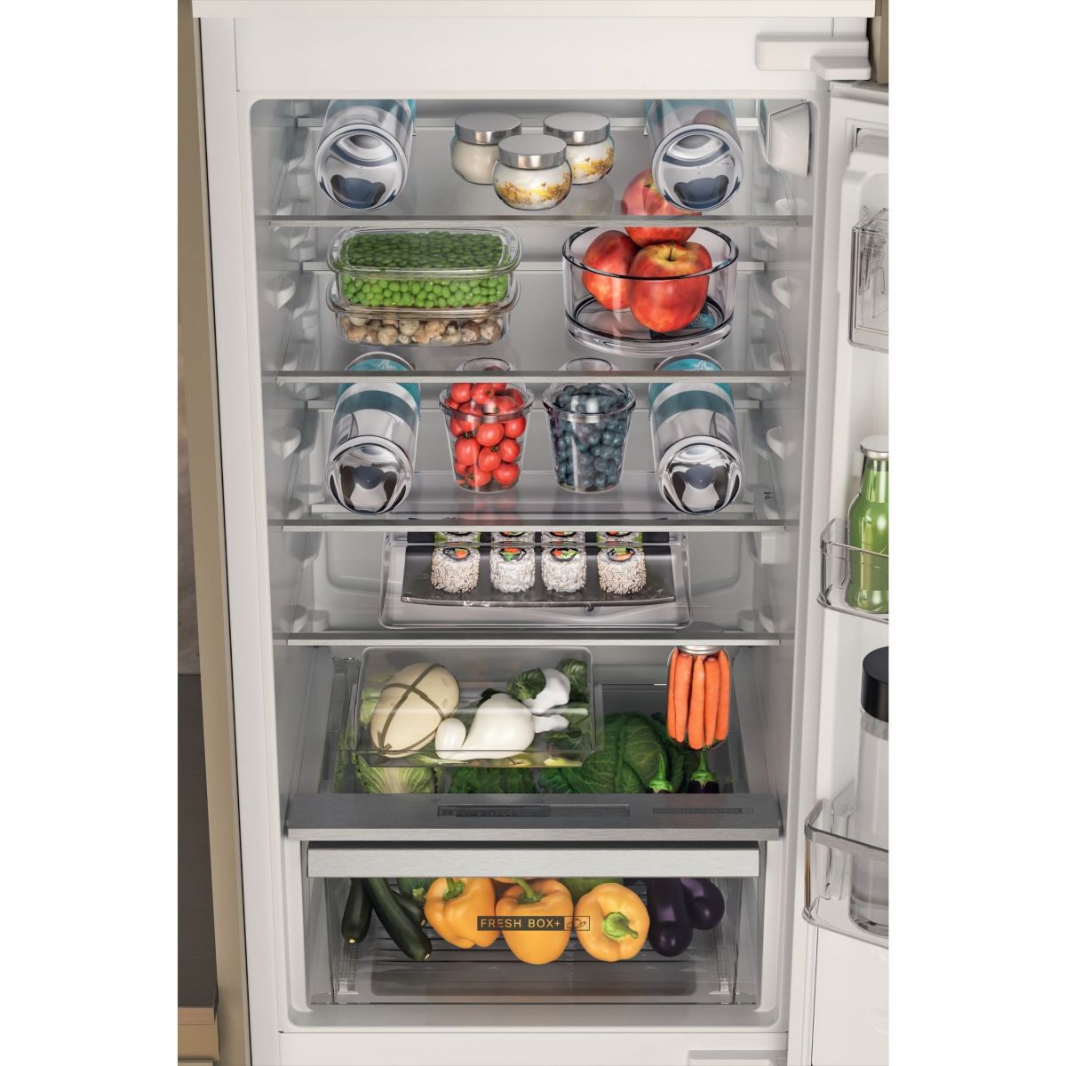 Réfrigérateur combiné encastrable WHC18D041C1 6ème Sens couleur unique, WHIRLPOOL
