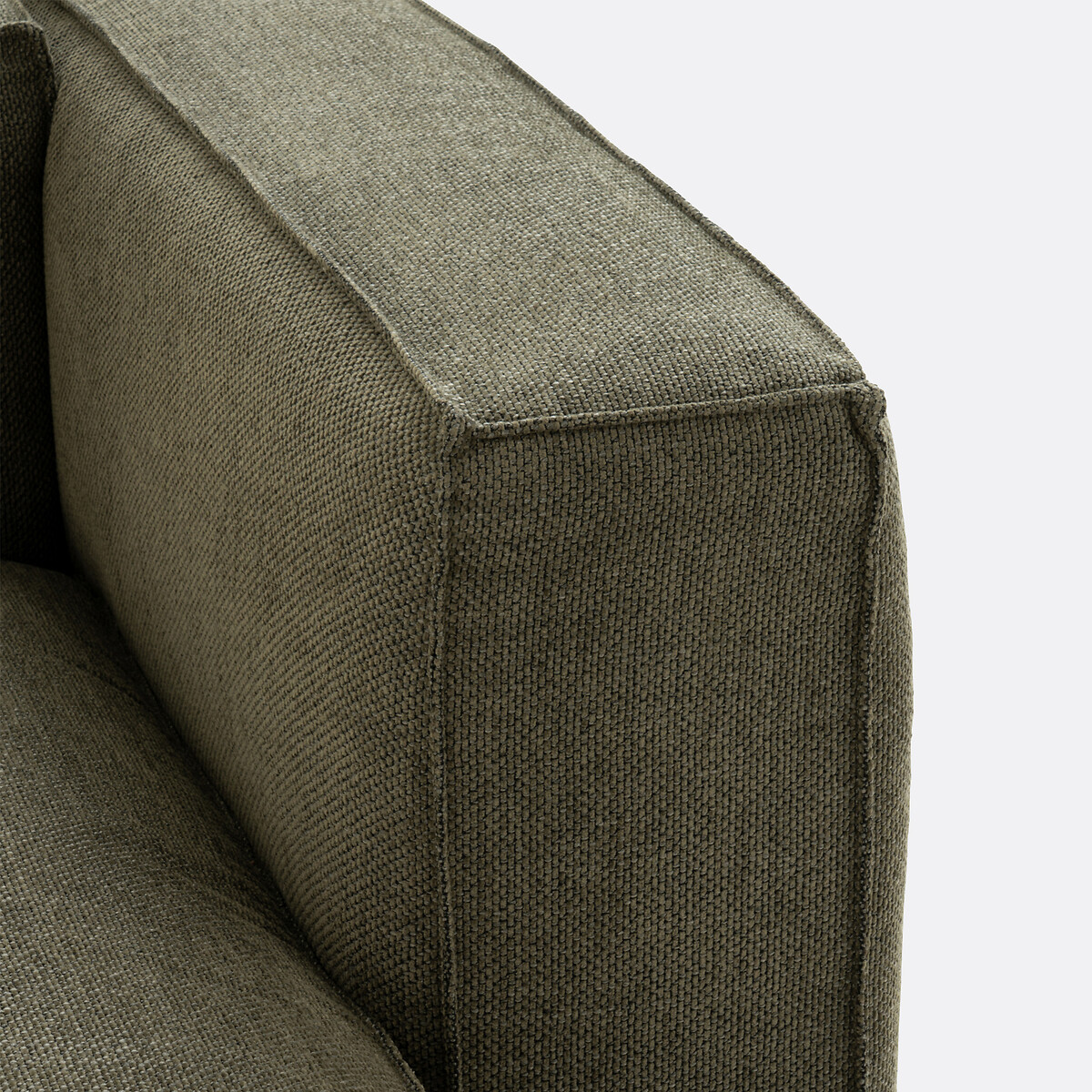 Elément méridienne pour canapé modulable, en tissu texturé, SEVEN vert, LA REDOUTE INTERIEURS