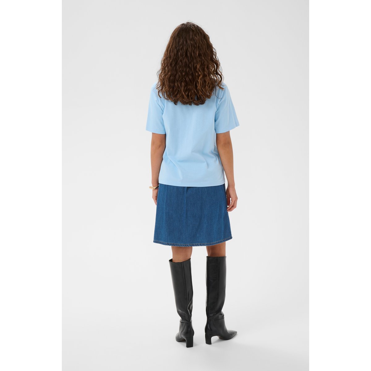 Jupe - tissage léger bleu dark blue wash, CULTURE