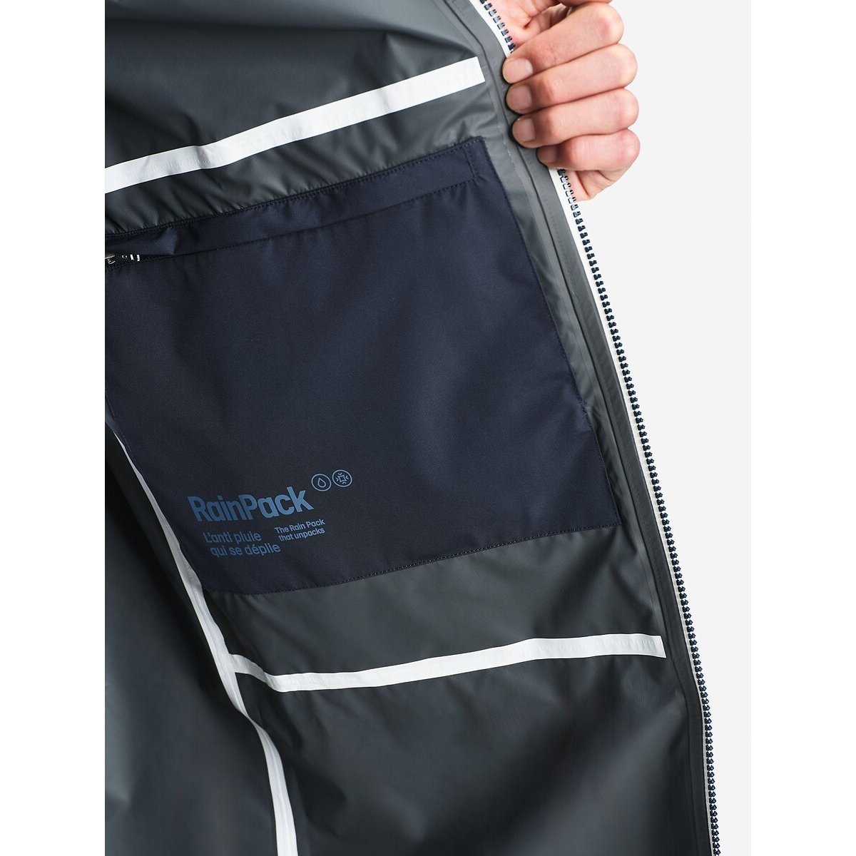 Coupe-vent imperméable unisexe Rainpack 90 bleu marine, AIGLE