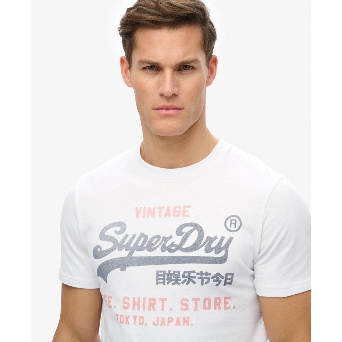 T-shirt décontracté Vintage Logo Heritage optic, SUPERDRY