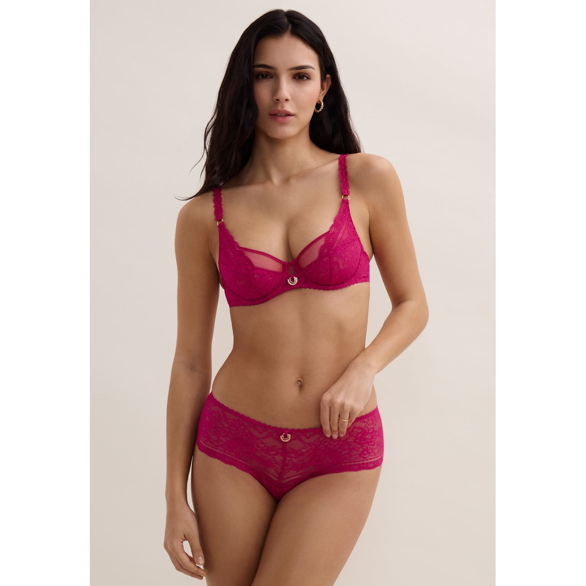 Shorty Ivresse baroque pink muse, AUBADE