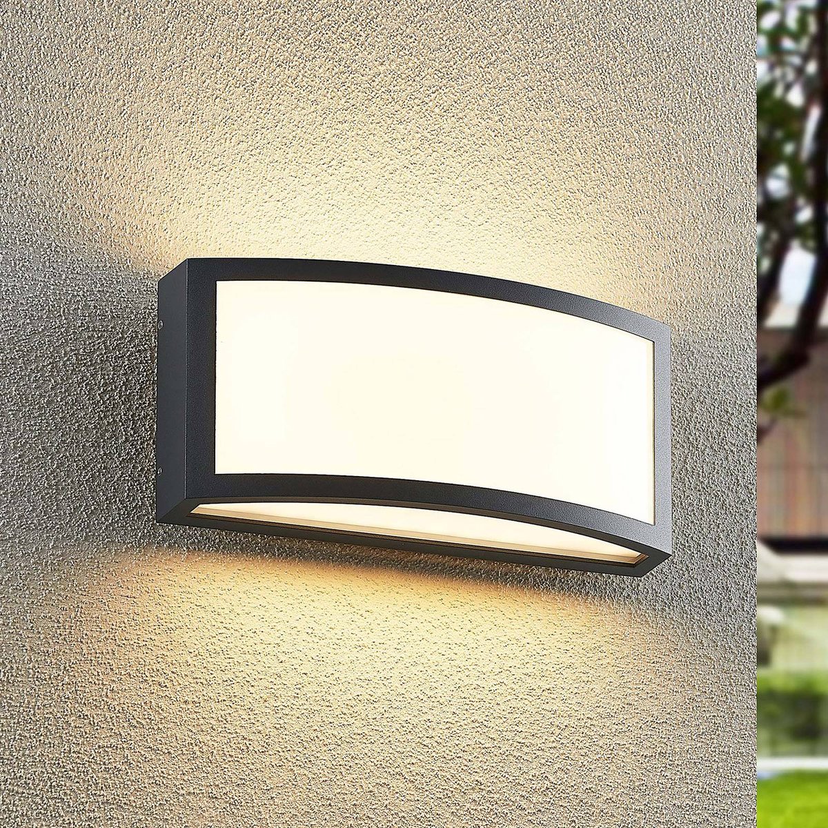 Applique extérieure en aluminium moderneLED gris foncé (ral 7016), blanc, LINDBY