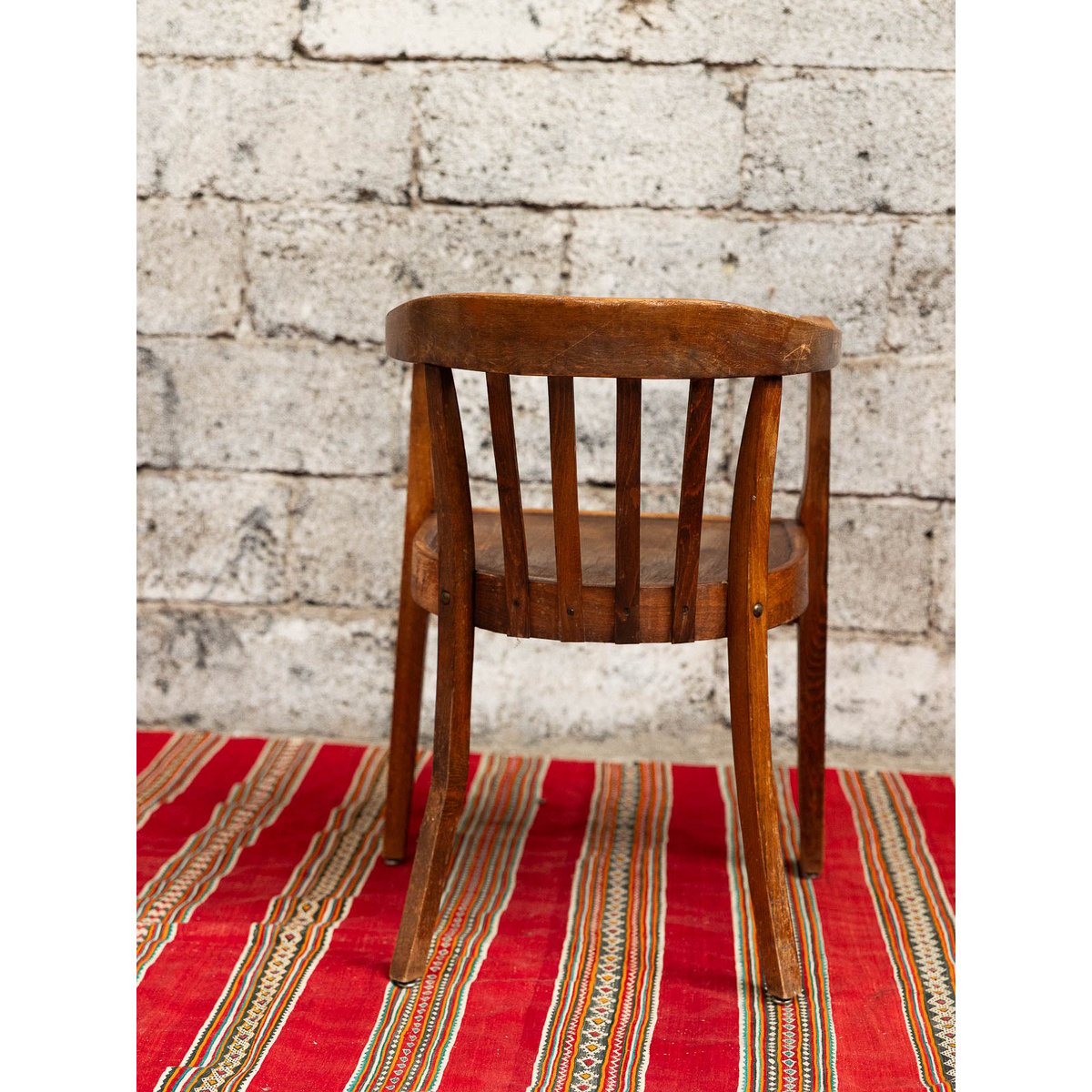 Fauteuil administratif en bois Ernest N°1503 - Bon état marron, DEBONGOUT