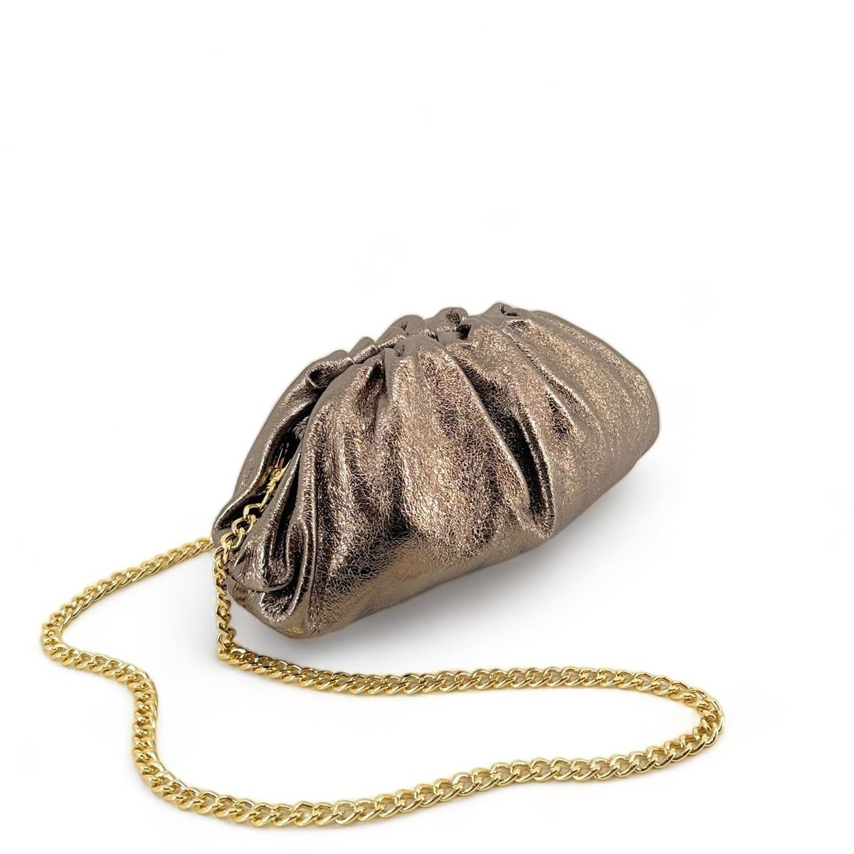 Mini-sac à main en cuir irisé RIO champagne, OH MY BAG