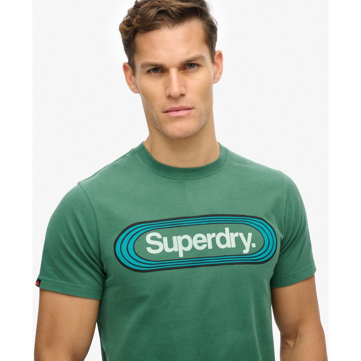 T-shirt Vintage Trade Tab vert pinède, SUPERDRY