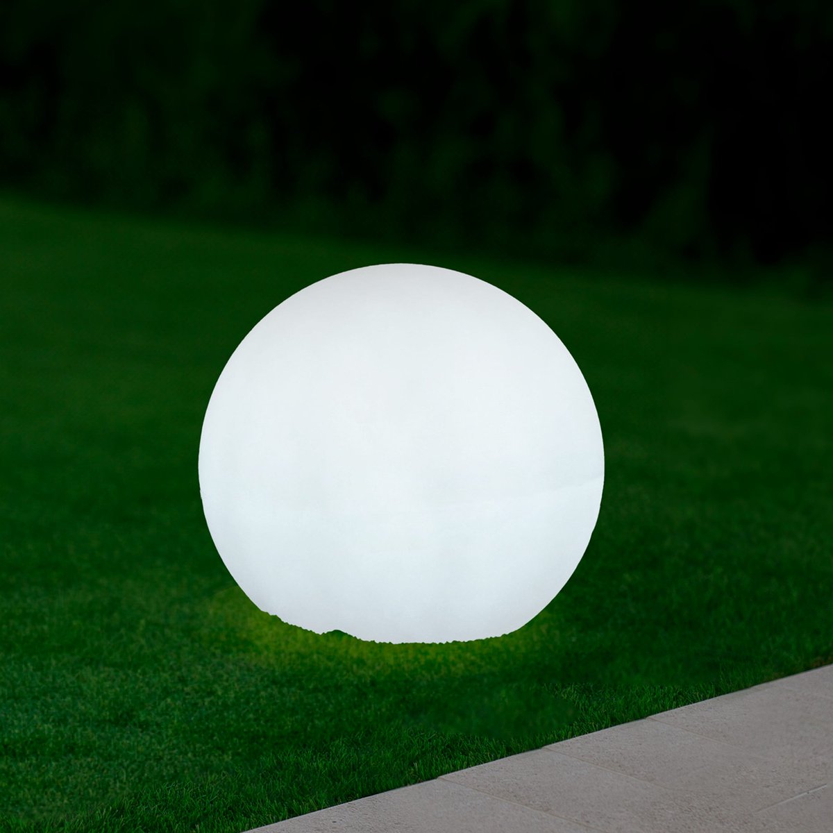 Lampe extérieure boule, ZONGO blanc, INSPIRE